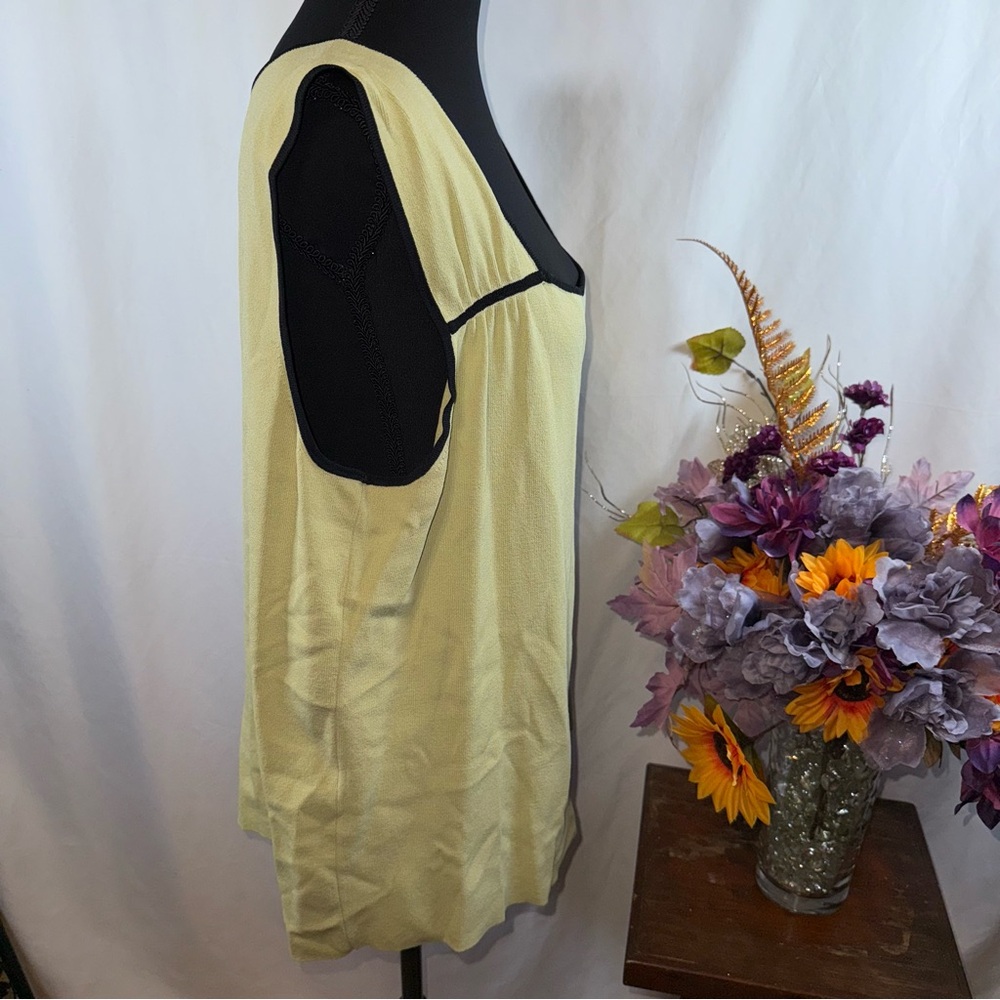Emma James Green Knit Tank Top Contrast Trim Sleeveless Plus 3X - Picture 4 of 8